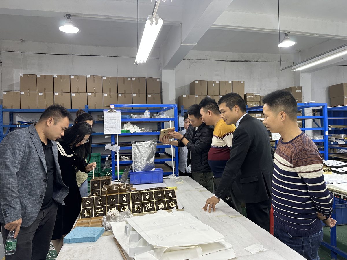 Factory tour of the finished-goods area