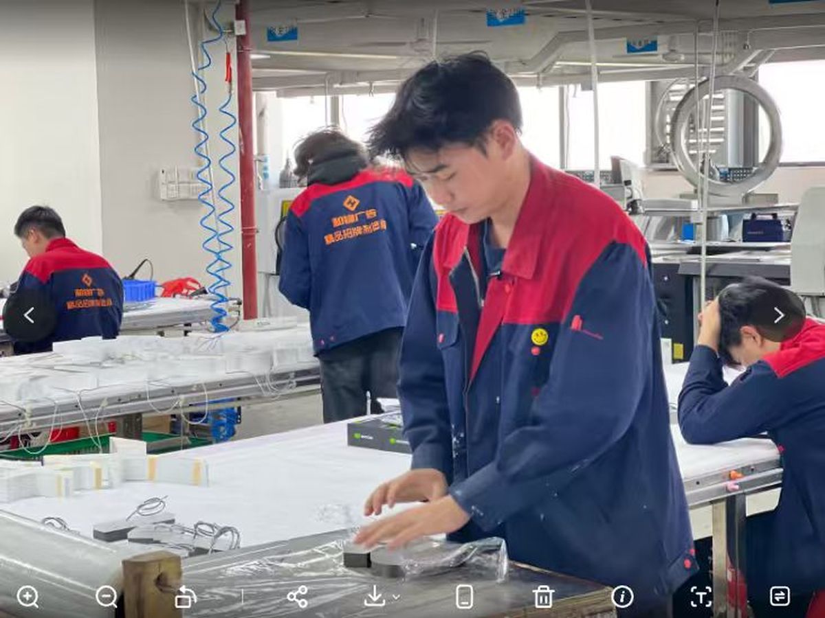 Packing letters at workbench