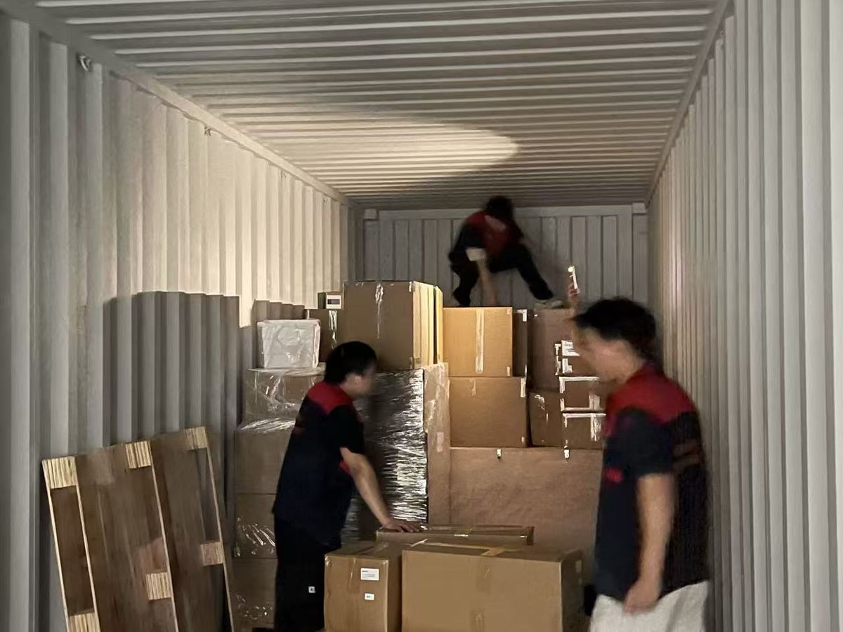 Container loading at factory