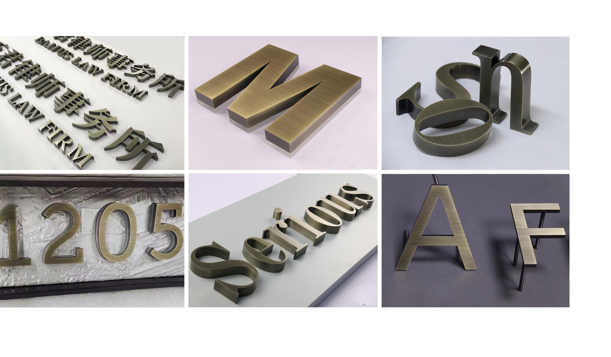 Brushed Stainless Steel Plated Bronze 电镀青古铜