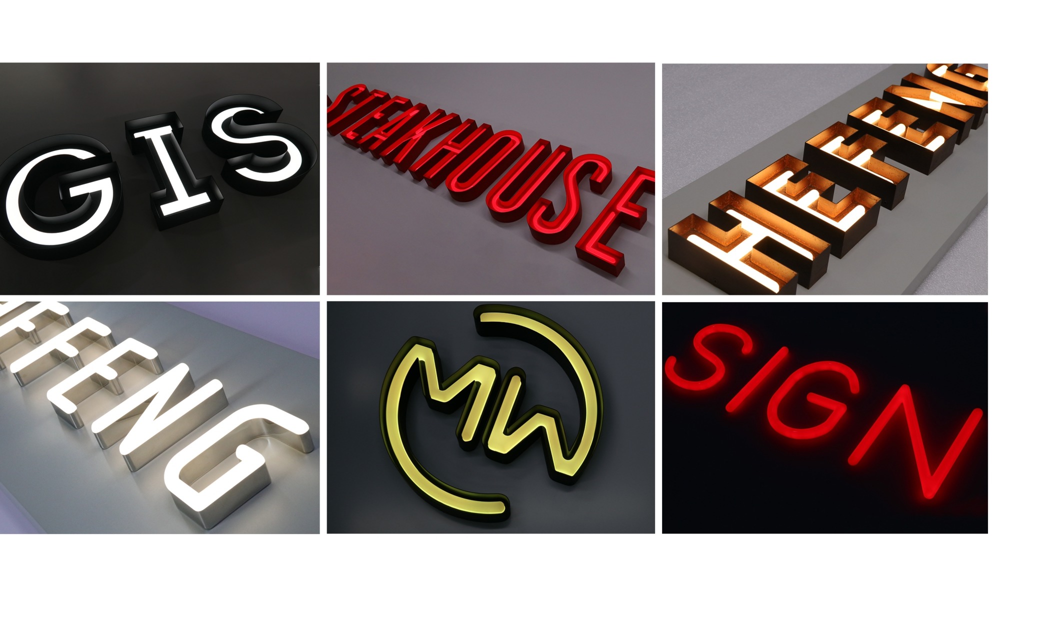 Acrylic Faux Neon Letters 仿霓虹灯发光字