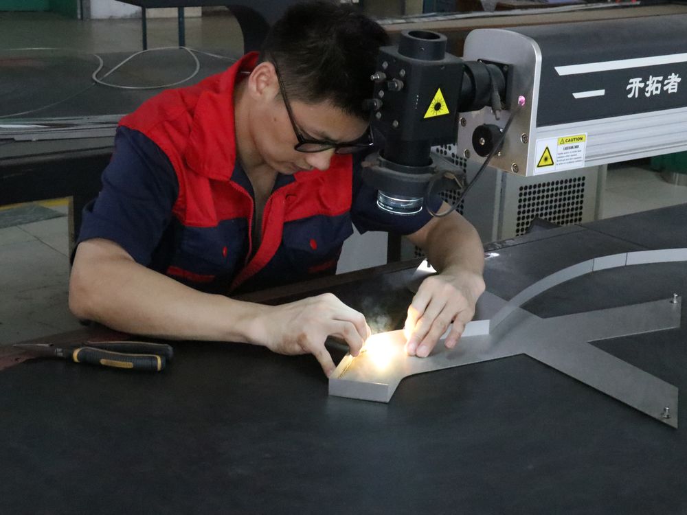 Laser welding sparks