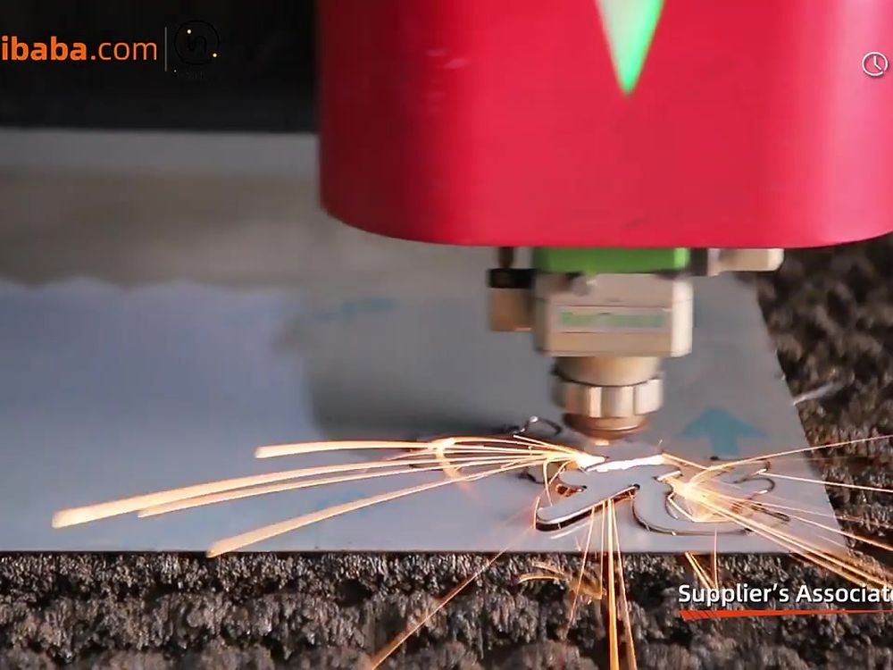 Laser cutting sparks